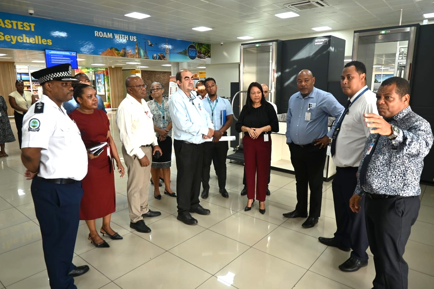 Ministers Conduct Joint Visit to Seychelles International Airport Arrival Lounge